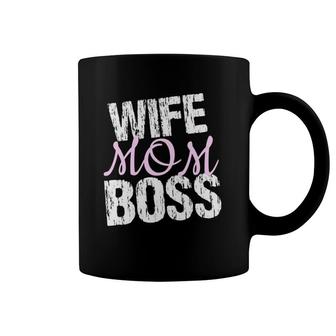 Wife Mom Boss - Funny For Mother, Mom, Mommy Coffee Mug | Mazezy DE