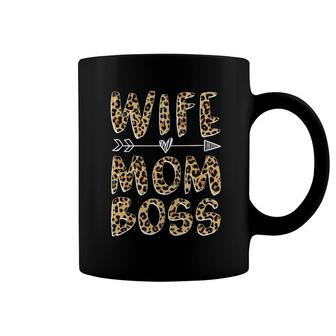 Wife Mom Boss Funny Gift Leopard Coffee Mug | Mazezy