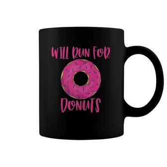 Will Run For Donuts Funny Doughnut Runner Gift Coffee Mug | Mazezy UK