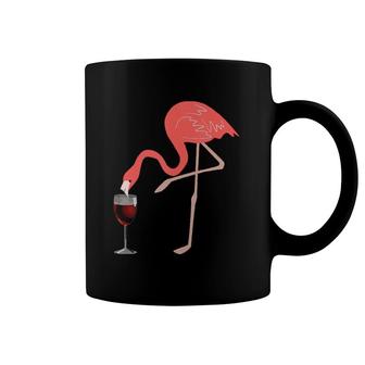 Wine Lover's Pink Flamingo Fun Party Gift Tank Top Coffee Mug | Mazezy