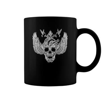 Winged Skull Emek Artman Coffee Mug | Mazezy