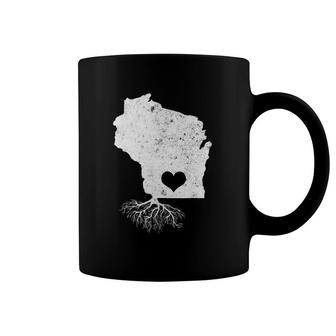 Wisconsin Roots I Love Wisconsin With Roots Coffee Mug | Mazezy