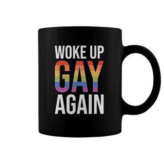 Woke Up Gay Again Couple Pride Month Lgbtq Coffee Mug | Mazezy