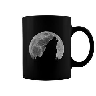 Wolf Howling At The Full Moon Coffee Mug | Mazezy