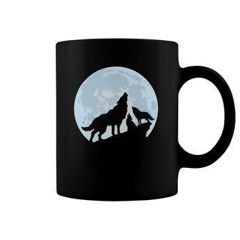 Wolf Howling At The Moon S Three Wolves Tee Tank Top Coffee Mug | Mazezy