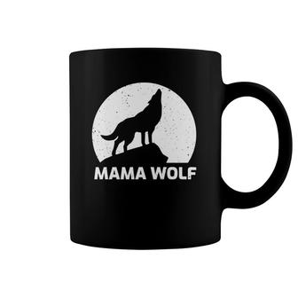 Wolf Lover Women Tee Mama Wolf Mother's Day Coffee Mug | Mazezy