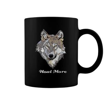 Wolf Zip Up Men Women - Howl More Wolf Lover Gift Zip Coffee Mug | Mazezy