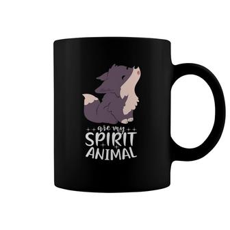 Wolves Are My Spirit Animal I Girl Wolf Coffee Mug | Mazezy
