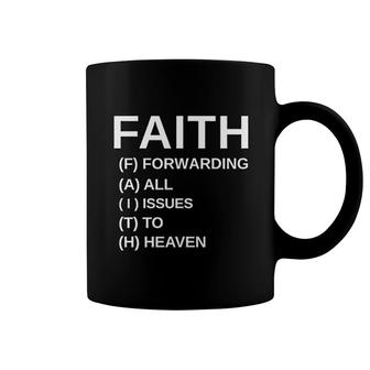 Women Faith Round Neck Graphic Cute Funny Coffee Mug | Mazezy