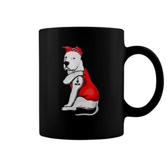 Women Gifts Dogo Argentino Dog Tattoo I Love Mom Coffee Mug | Mazezy