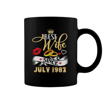 Womens 39 Wedding Anniversary Outfit Best Wife Since 1982 Ver2 Coffee Mug | Mazezy