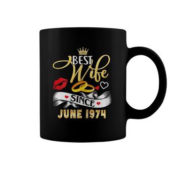 Womens 47Th Wedding Anniversary Outfit Best Wife Since 1974 Ver2 Coffee Mug | Mazezy