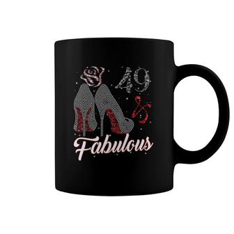 Womens 49 And & Fabulous 1973 49Th Birthday Gift Tee For Womens V-Neck Coffee Mug | Mazezy