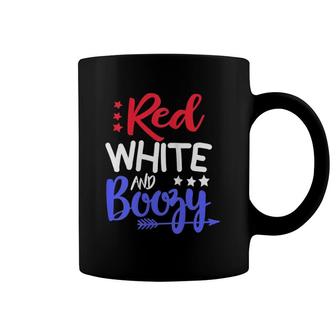 Womens 4Th Of July Red White And Boozy Top Women Funny Graphic Coffee Mug | Mazezy