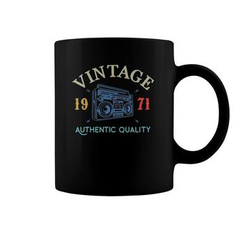 Womens 50 Years Old 1971 Vintage 50Th Birthday Anniversary Gift V-Neck Coffee Mug | Mazezy