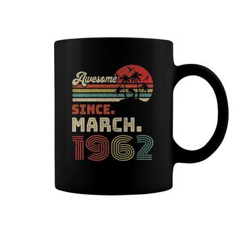 Womens 60 Years Old Awesome Since March 1962 60Th Birthday V Neck Coffee Mug | Mazezy