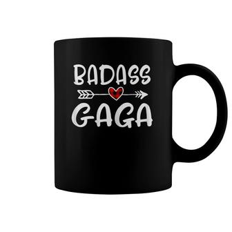 Womens Badass Gaga Mothers Day Buffalo Plaid Grandmother Grandma Coffee Mug | Mazezy