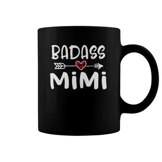 Womens Badass Mimi Buffalo Plaid Grandmother Grandma Coffee Mug | Mazezy