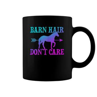 Womens Barn Hair Don't Care Horse Riding Funny Horse Girl Gift Coffee Mug | Mazezy