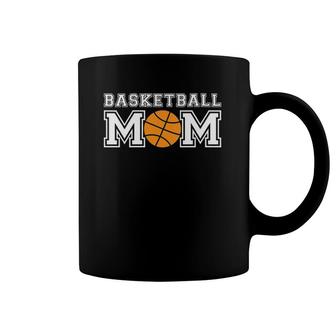 Womens Basketball Mom Basketball Gift For Mother Basketball V-Neck Coffee Mug | Mazezy