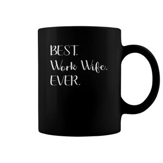 Womens Best Work Wife Ever Trendy Anniversary Birthday Gift V-Neck Coffee Mug | Mazezy