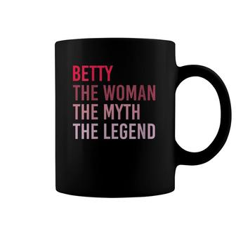 Womens Betty The Woman Myth Legend Personalized Name Gift V Neck Coffee Mug | Mazezy