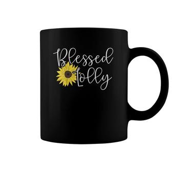 Womens Blessed Lolly For Grandmother Sunflower Coffee Mug | Mazezy AU