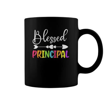 Womens Blessed Principal Back To School Principal Appreciation Gift V-Neck Coffee Mug | Mazezy