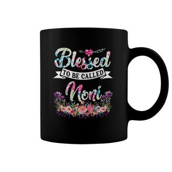 Womens Blessed To Be Called Noni Floral Mother's Day Coffee Mug | Mazezy