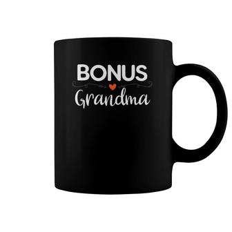 Womens Bonus Grandma Step-Grandmother Family Mother's Day Design V-Neck Coffee Mug | Mazezy
