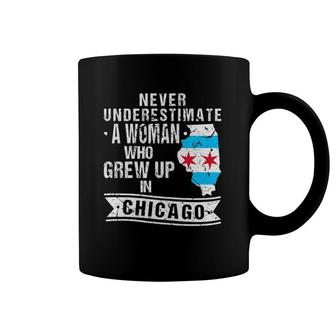 Womens Born In Illinois Flag Chicago Coffee Mug | Mazezy