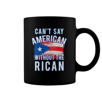 Womens Can't Say American Without The Rican Puerto Rico Boricua V-Neck Coffee Mug | Mazezy
