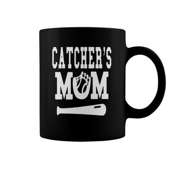 Womens Catcher's Mom Funny Baseball Softball Sport Team Player Gift Coffee Mug | Mazezy