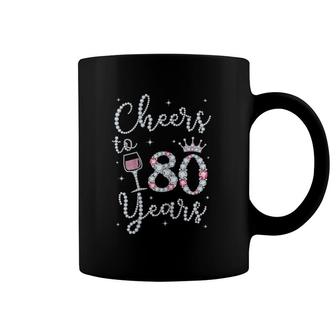 Womens Cheers To 80 Years 1941 80Th Birthday Gift Tee For Womens Coffee Mug | Mazezy
