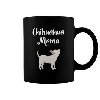 Womens Chihuahua Mama Dog Mom Cute Womens Gift V-Neck Coffee Mug | Mazezy