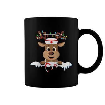 Womens Christmas Nurse Love Nicu Rn Er Santa Reindeer Nurse Hat Elf Coffee Mug | Mazezy CA