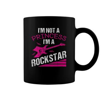 Womens Cool Not A Princess Girl Rockstar Gift Music Lover Women V-Neck Coffee Mug | Mazezy