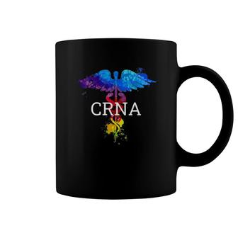 Womens Crna Gift Certified Registered Nurse Anesthetist Caduceus V-Neck Coffee Mug | Mazezy