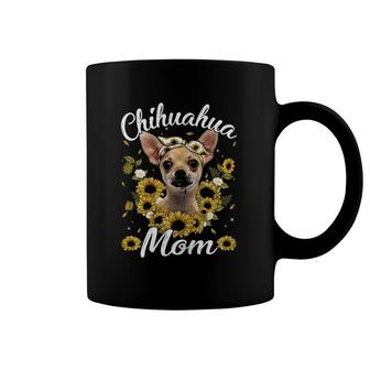 Womens Cute Chihuahua Mom Sunflower Dog Mom Mother's Day Coffee Mug | Mazezy DE