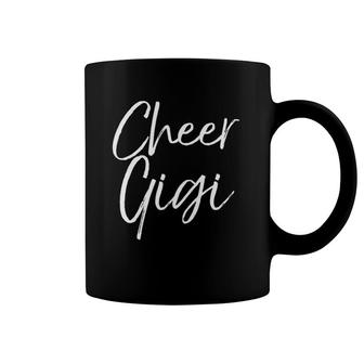 Womens Cute Matching Family Cheerleader Grandma Gift Cheer Gigi V-Neck Coffee Mug | Mazezy