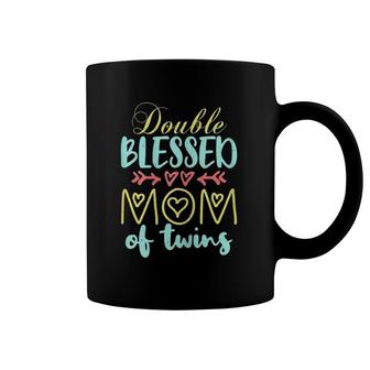 Womens Double Blessed Mom Of Twins Perfect Mother's Day Coffee Mug | Mazezy