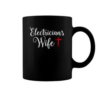 Womens Electricians Wife Who Loves Funny Electrician Husband Coffee Mug | Mazezy