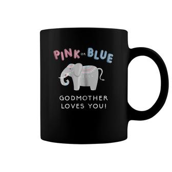 Womens Elephant Gender Reveal Godmother Baby Shower Coffee Mug | Mazezy