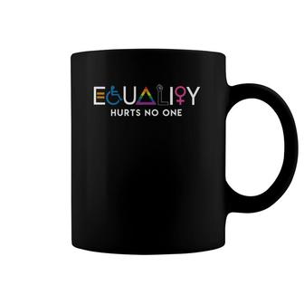 Womens Equality Hurts No One Lgbt Equality Gay Pride Human Rights V-Neck Coffee Mug | Mazezy