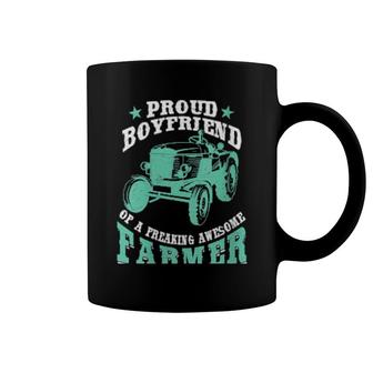 Womens Farming Farm Tractor Agriculture Harvester Farmer Boyfriend Coffee Mug | Mazezy