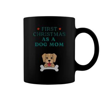 Womens First Christmas As A Dog Mom, Fur Momma, New Dog Owner, Coffee Mug | Mazezy