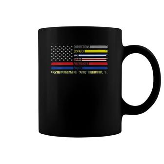 Womens First Responders Us Flag Police Fire Military Nurse Ems Hero Coffee Mug | Mazezy DE
