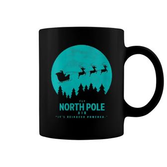Womens Fly North Pole Air With Santa's Reindeer Powered Flight Coffee Mug | Mazezy