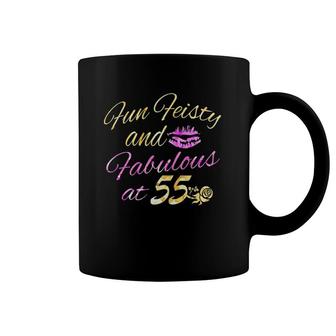 Womens Fun And Fabulous At 55 Birthday Party Coffee Mug | Mazezy