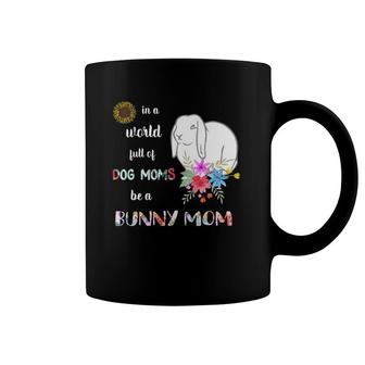 Womens Funny Be A Mini Lop Bunny Rabbit Mom V-Neck Coffee Mug | Mazezy